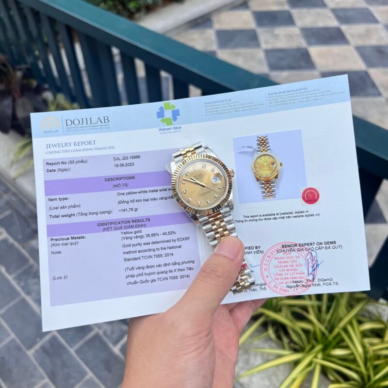 Rolex DateJust Gold Wrapped Replica Watch Champagne Dial GM Factory 41mm - Đồng Hồ Replica 1:1