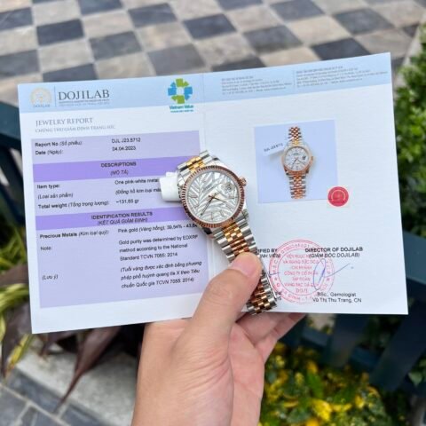 Rolex DateJust Replica 1:1 Watch Palm Leaf Grey Dial GM Factory 36mm - Đồng Hồ Replica 1:1
