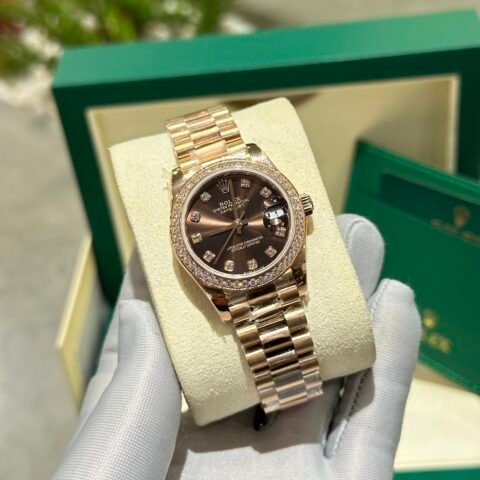 Rolex DateJust Super Fake Watch Chocolate Dial Oyster Strap BP Factory 31mm - Đồng Hồ Replica 1:1