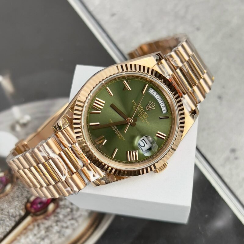 Rolex Day-Date 228235 Green Dial Replica Watch GM Factory 40mm - Đồng Hồ Replica 1:1