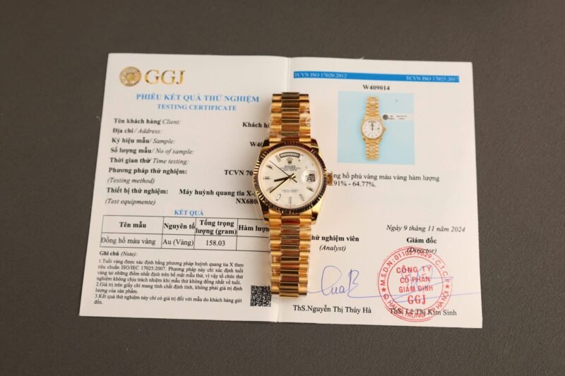 Rolex Day-Date Replica Watch Dial Mother Of Pearl Custom Gold Wrapped 36mm - Đồng Hồ Replica 1:1