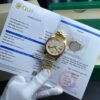 Rolex Day-Date Replica Watch Ruby Red + Moissanite Diamonds Gold Wrapped GM Factory 40mm - Đồng Hồ Replica 1:1