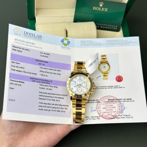 Rolex Daytona 116508 Gold Wrapped Replica 11 Watch Dial Mother Of Pearl 40mm - Đồng Hồ Replica 1:1
