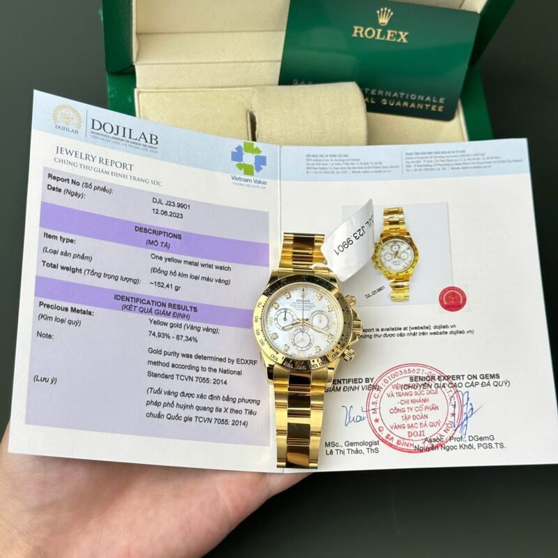 Rolex Daytona 116508 Gold Wrapped Replica 11 Watch Dial Mother Of Pearl 40mm - Đồng Hồ Replica 1:1