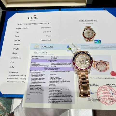 Rolex GMT-Master II 126755 SARU Replica Watch Gold Wrapped Sapphire 41mm - Đồng Hồ Replica 1:1