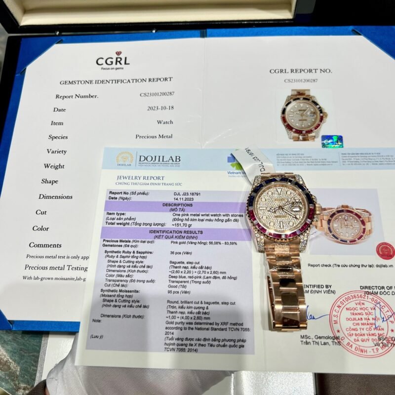 Rolex GMT-Master II 126755 SARU Replica Watch Gold Wrapped Sapphire 41mm - Đồng Hồ Replica 1:1