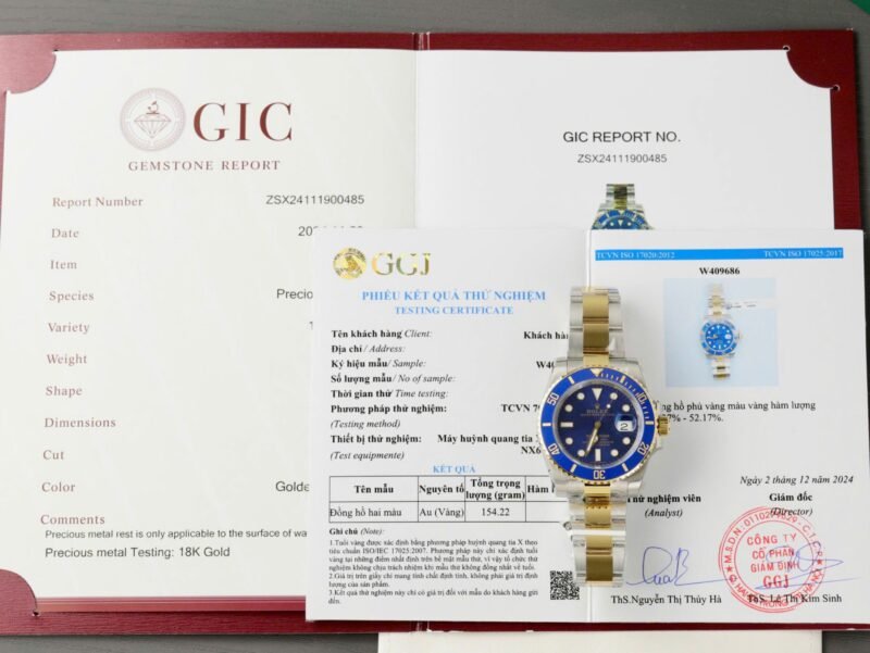 Rolex Submariner Dial Blue Copies Watches Custom Gold Wrapped 40mm - Đồng Hồ Replica 1:1