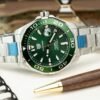 Tag Heuer Clone Watches Aquaracer Green Dial Metal Wire 43mm - Đồng Hồ Replica 1:1