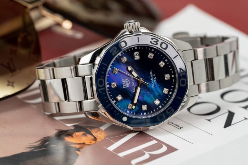 Tag Heuer Replica Watches WAY131L.BA0748 Mother Of Pearl Dial Blue 43mm - Đồng Hồ Replica 1:1