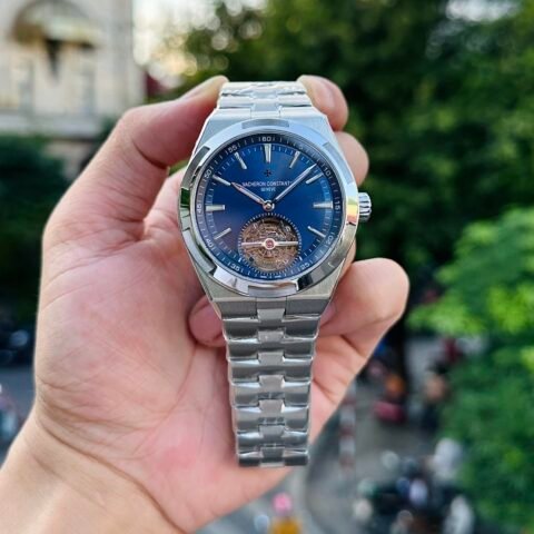 Vacheron Constantin Overseas 6000V Tourbillon Replica Watch Blue Dial 42.5mm - Đồng Hồ Replica 1:1